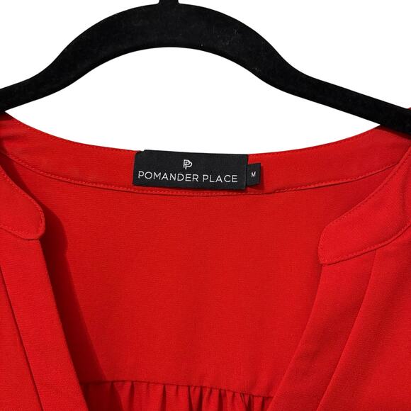 Tuckernuck Pomander Place Red Crepe Kenzo Mini Dress Size Medium - Picture 5 of 11